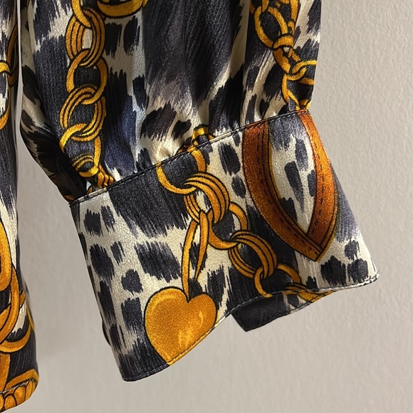 Vintage Escada Dog and Chain Silk Blouse - Picture 7 of 9